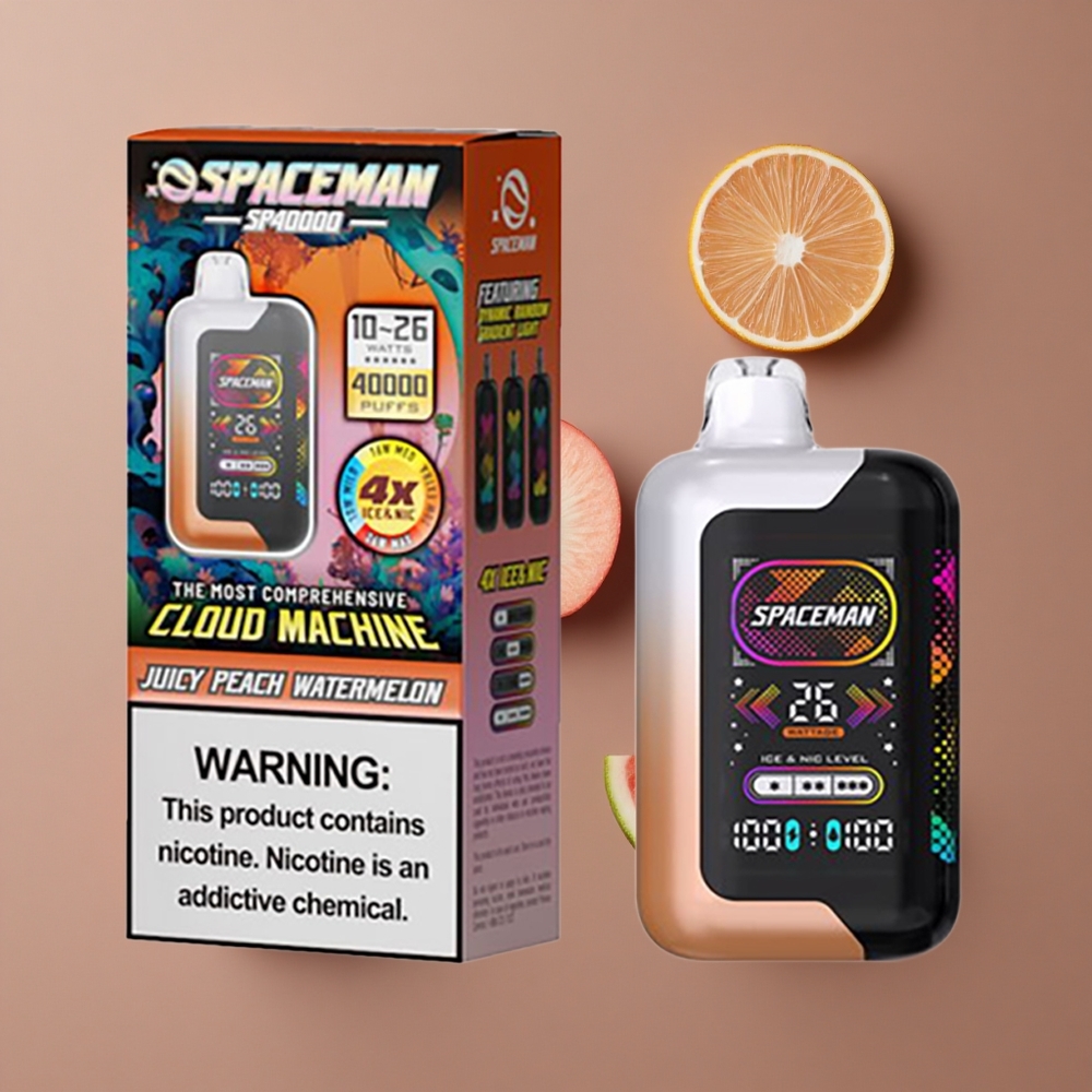SMOK SPACEMAN SP40000 Jednokratni Vape 40000 Puffova Sok od Breskve i Lubenice 20ml