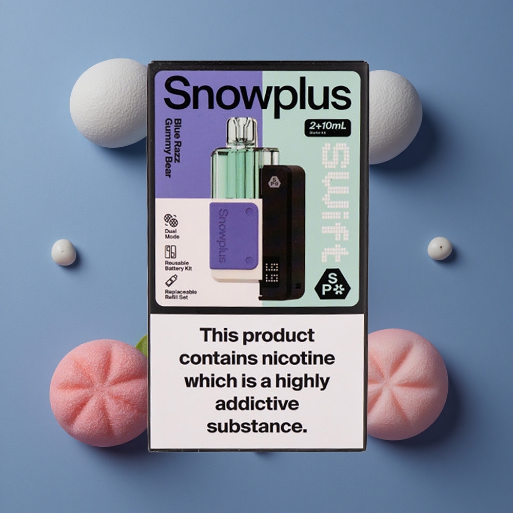 Snowplus Swift 5000 Puffs Plavi Medvjedić od gume Prednapunjeni Pod Kit Dual Mesh 43x81x25