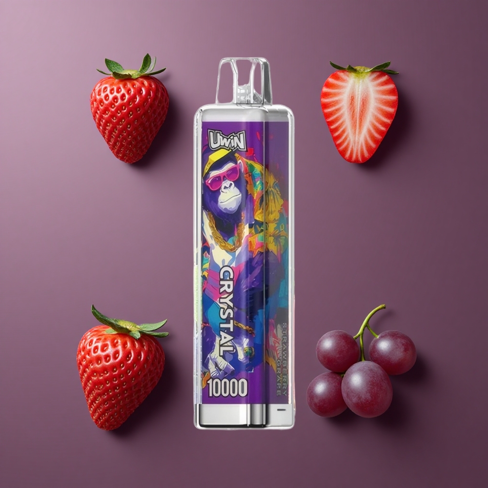 UWIN Crystal 10000 Puffs Jagoda Grožđe RGB svjetla 18ml 650mAh