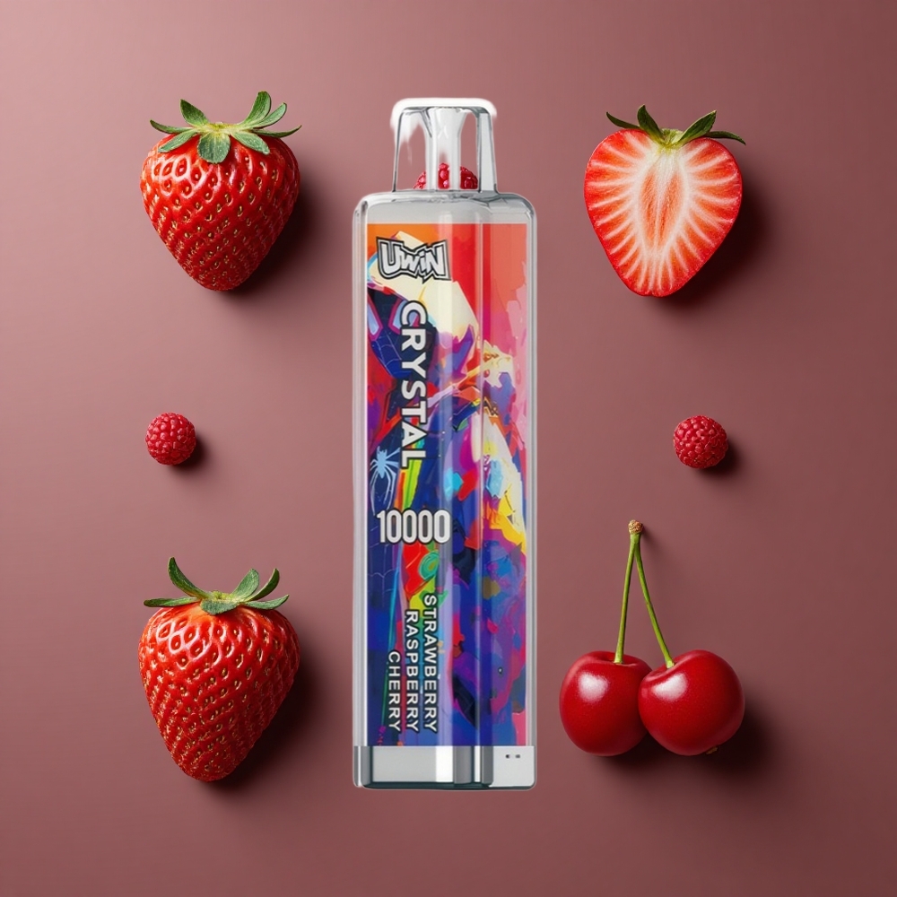 UWIN Crystal 10000 Puffs Jednokratna Vape Jagoda Malina Trešnja RGB svjetla