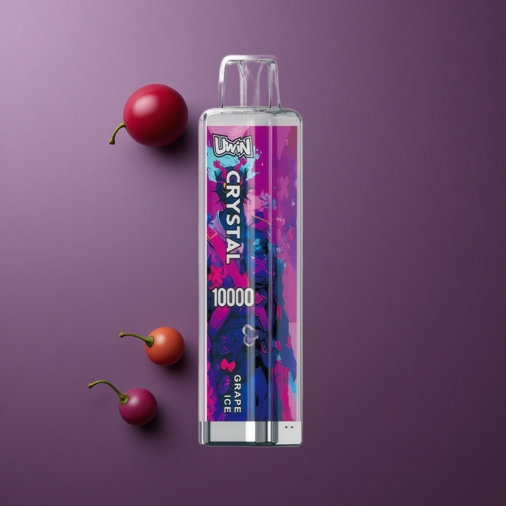Uwin Crystal 10000 Puffs Jednokratna Vape Grožđe Led RGB svjetla