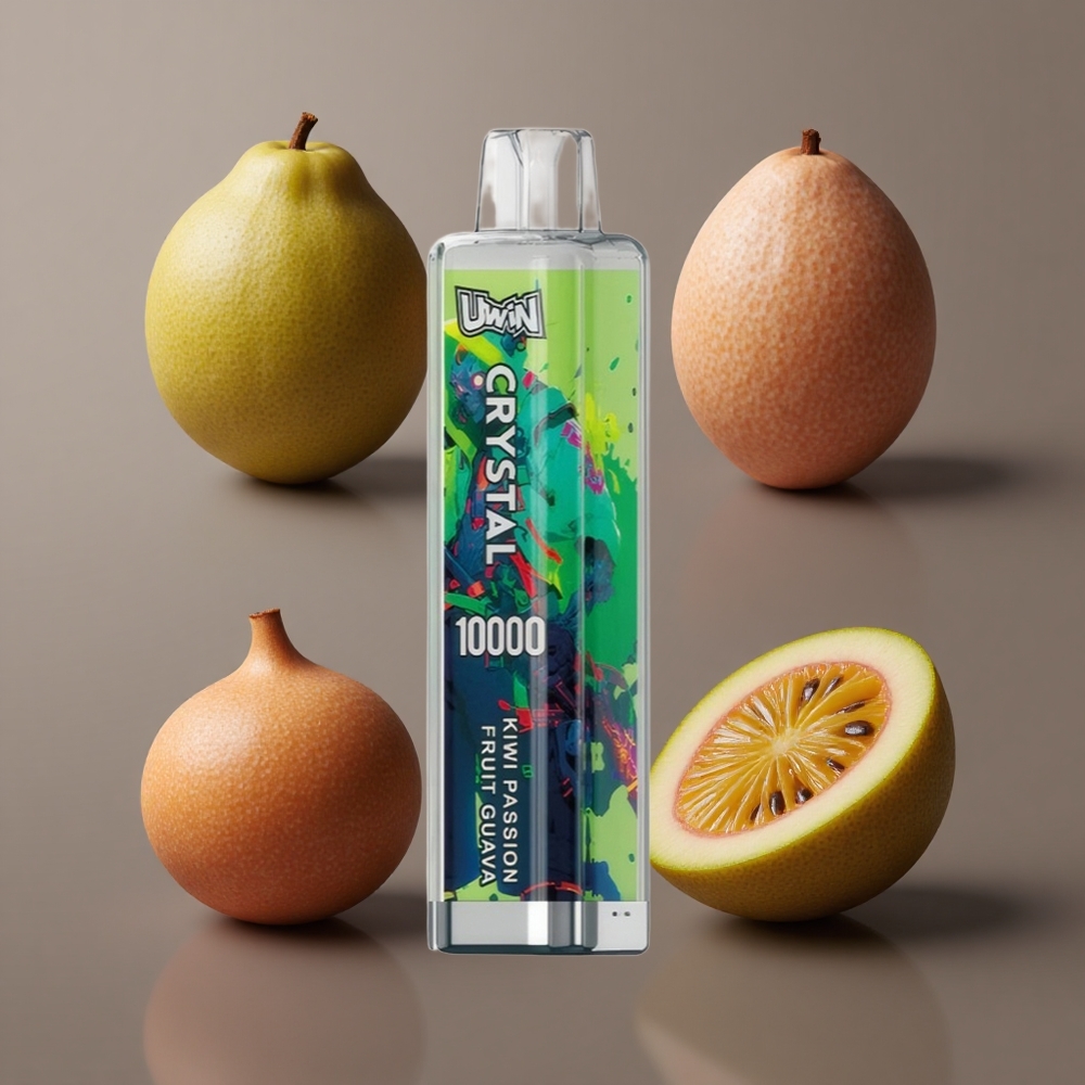 Uwin Crystal 10000 Puffs Jednokratna Vape Kivi Marakuja Guava RGB svjetla 18ml
