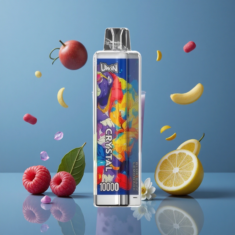 Uwin Crystal 10000 Puffs Jednokratna Vape Plava Malina Limunada s RGB svjetlima