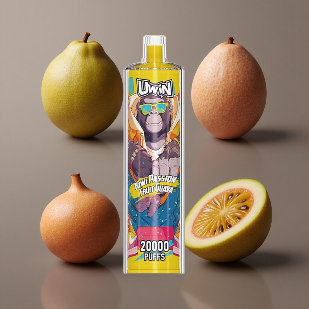 Uwin Shisha Hookah Crystal 20000 Puffs Kiwi Marakuja Guava DTL-Izravno u pluća