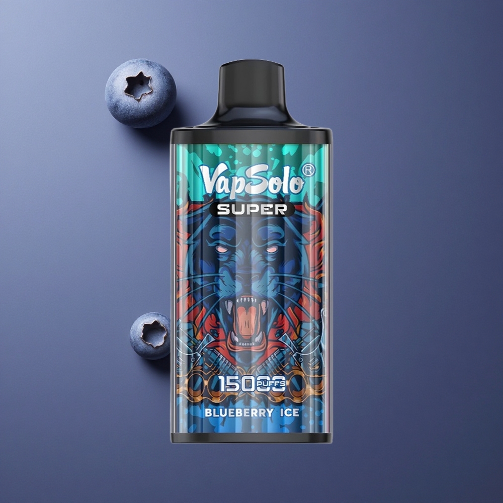 Vapsolo Super 15000 Puffs Jednokratna Vape Borovnica Led 40ml Type-C