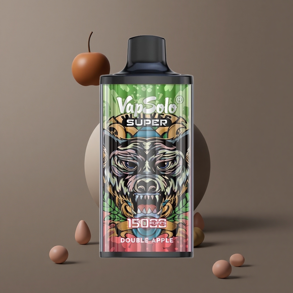 Vapsolo Super 15000 Puffs Jednokratna Vape Dvostruka Jabuka 40ml Tekućina Type-C