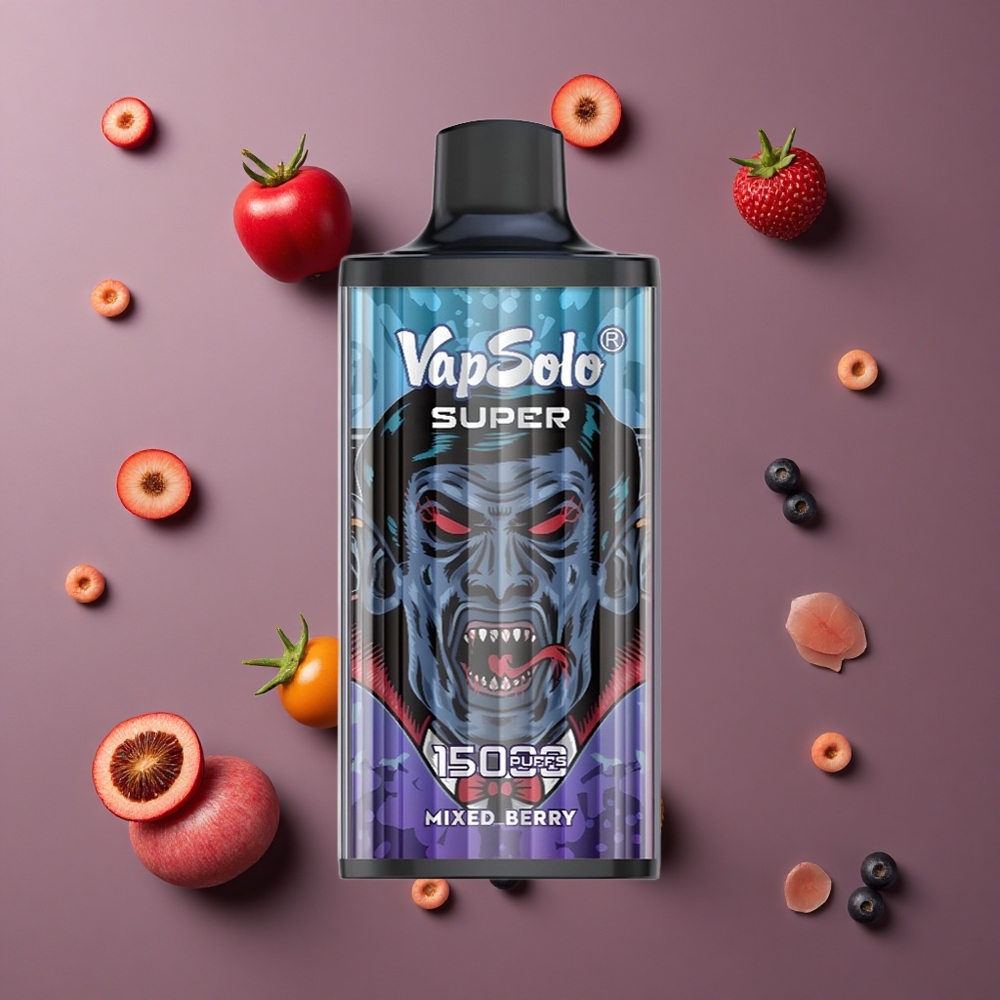 Vapsolo Super 15000 Puffs Jednokratna Vape Mješovito Bobice, 40ml Tekućine