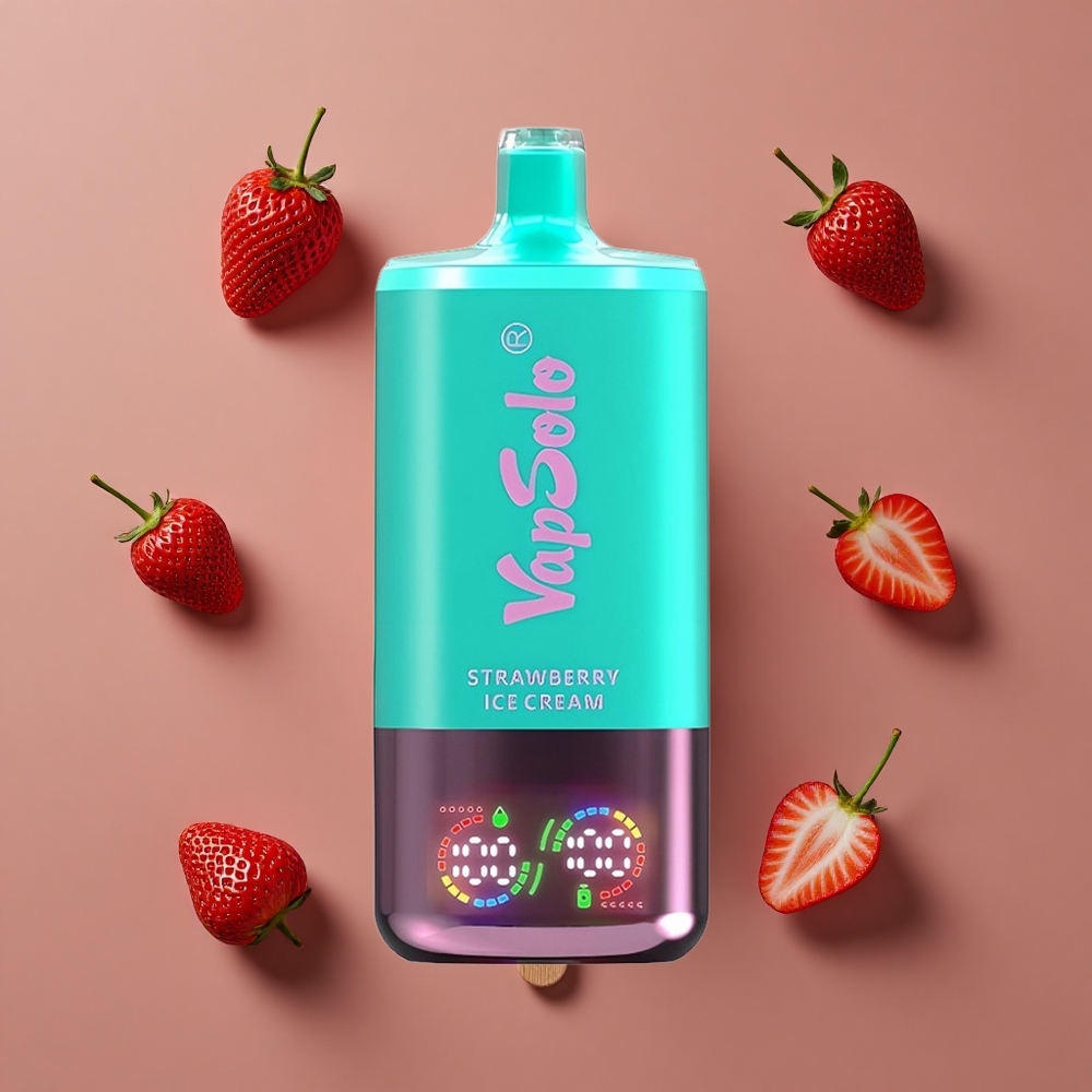 VapSolo Triple 30000 Puffs 40ml E-Liquid Jednokratna Vape Jagoda Sladoled
