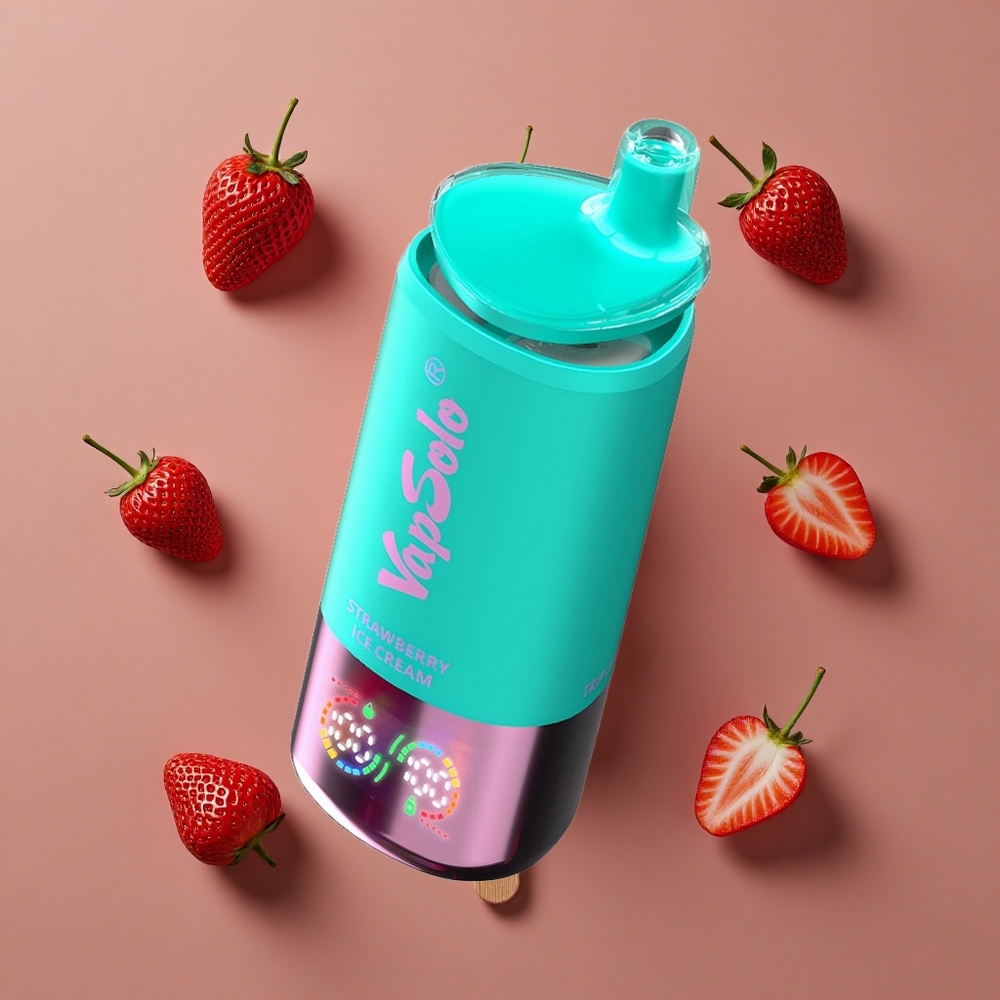 VapSolo Triple 30000 Puffs 40ml E-Liquid Jednokratna Vape Jagoda Sladoled