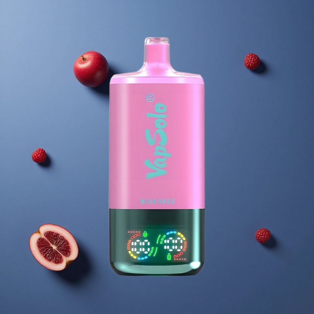 VapSolo Triple 30000 Puffs Jednokratna Vape Plavi Razz 40ml E-tekućina 3 Spremnika Type-C