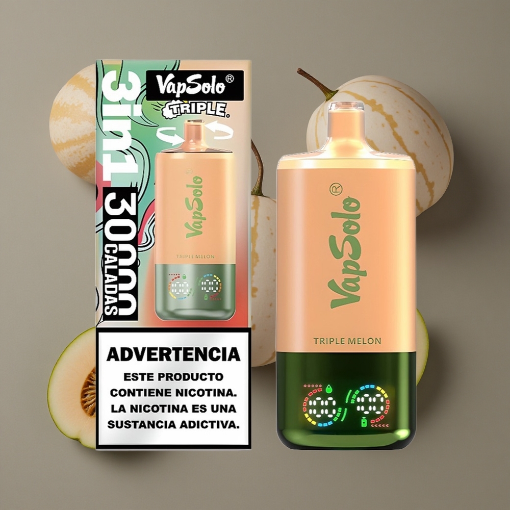 VapSolo Triple 30000 Puffs Trostruka Dinja 40ml E-tekućina Type-C Punjenje