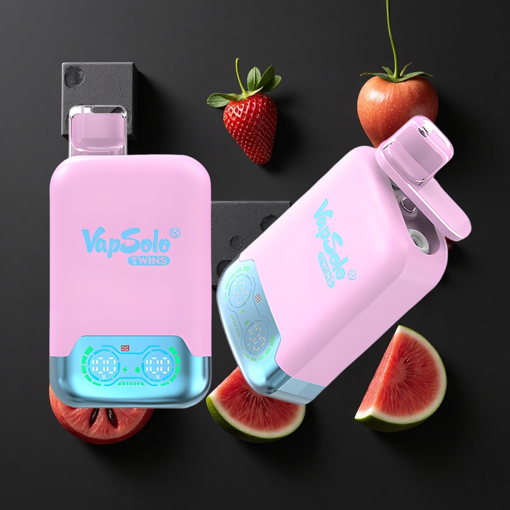 Vapsolo Twins 20000 Puffs 40 ml Crna Ledena Zmaja Voće Jagoda & Malina Lubenica Tip-C