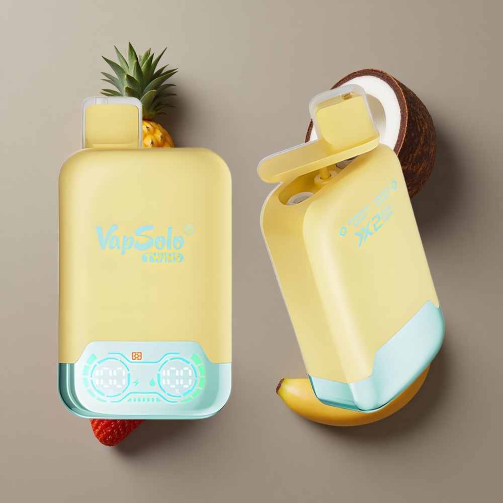 Vapsolo Twins 20000 Puffs Jednokratna Vape Ananas Kokos & Jagoda Banana