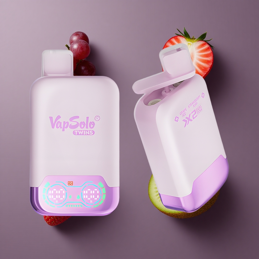 Vapsolo Twins 20000 Puffs Jednokratna Vape Grožđe led & Jagoda kivi E-tekućina: 40 ml