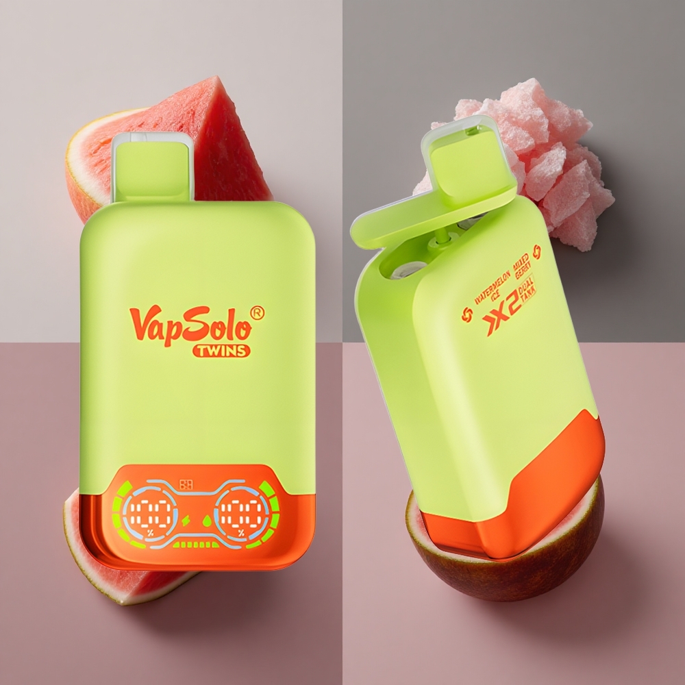 Vapsolo Twins 20000 Puffs Jednokratna Vape Lubenica Led & Mješovito Bobice, Nikotin: 20mg/ml, 50mg/ml