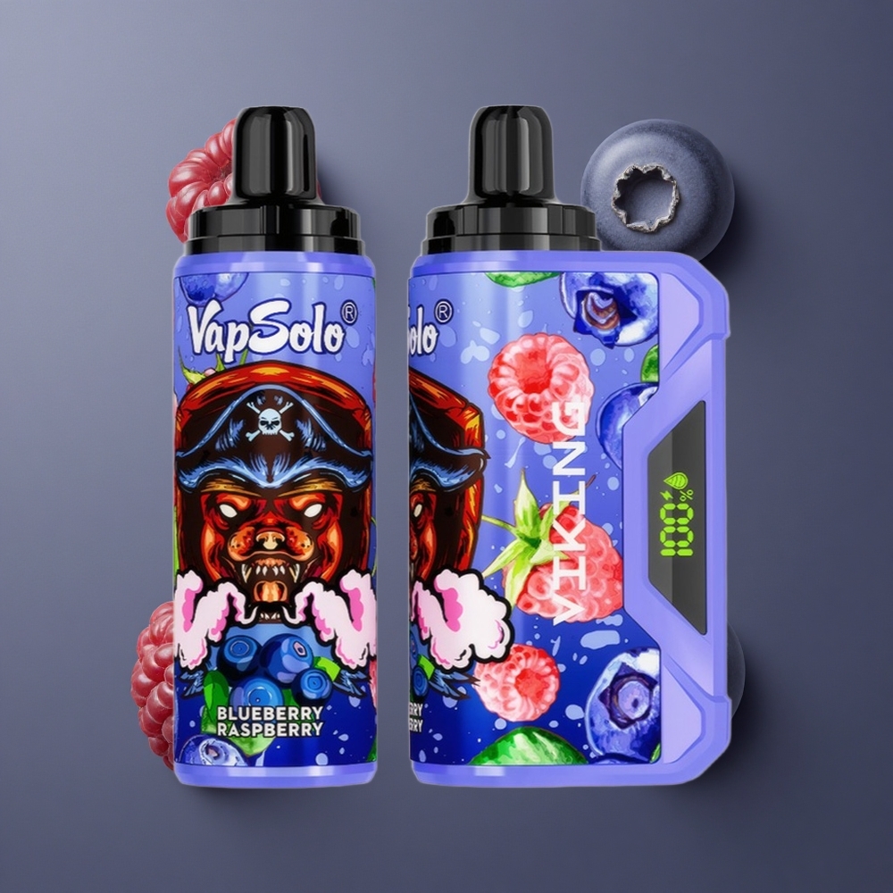 VapSolo VIKING 12000 Puffova Jednokratna Vape Borovnica Malina Punjenje Type-C