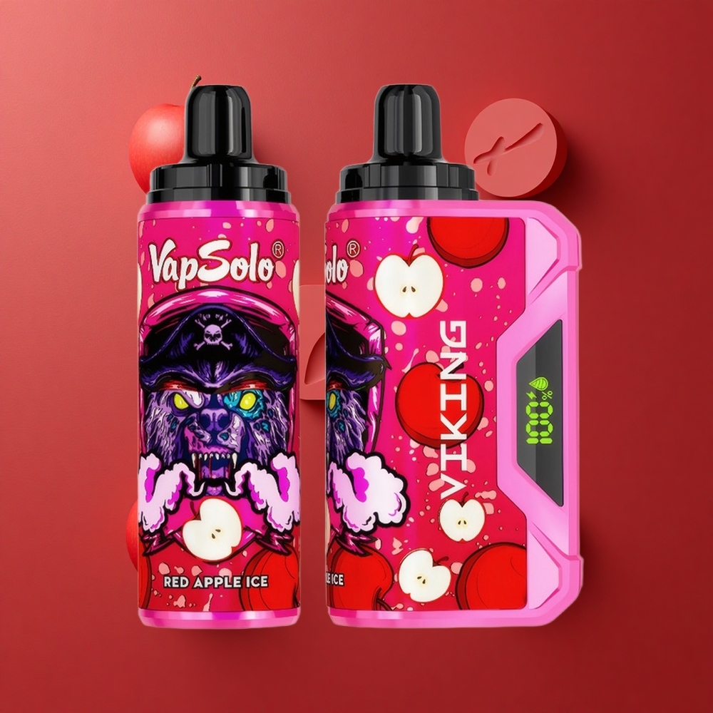 VapSolo VIKING 12000 Pufova Jednokratna Vape Crvena Jabuka Led s 22ml E-tekućine