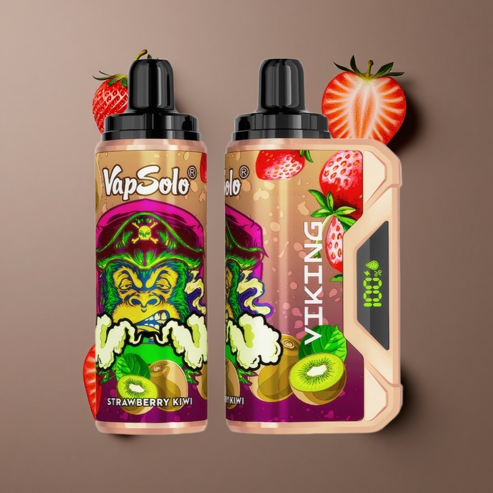 VapSolo VIKING 12000 Pufova Jednokratna Vape Jagoda Kivi 22ml E-Tekućina