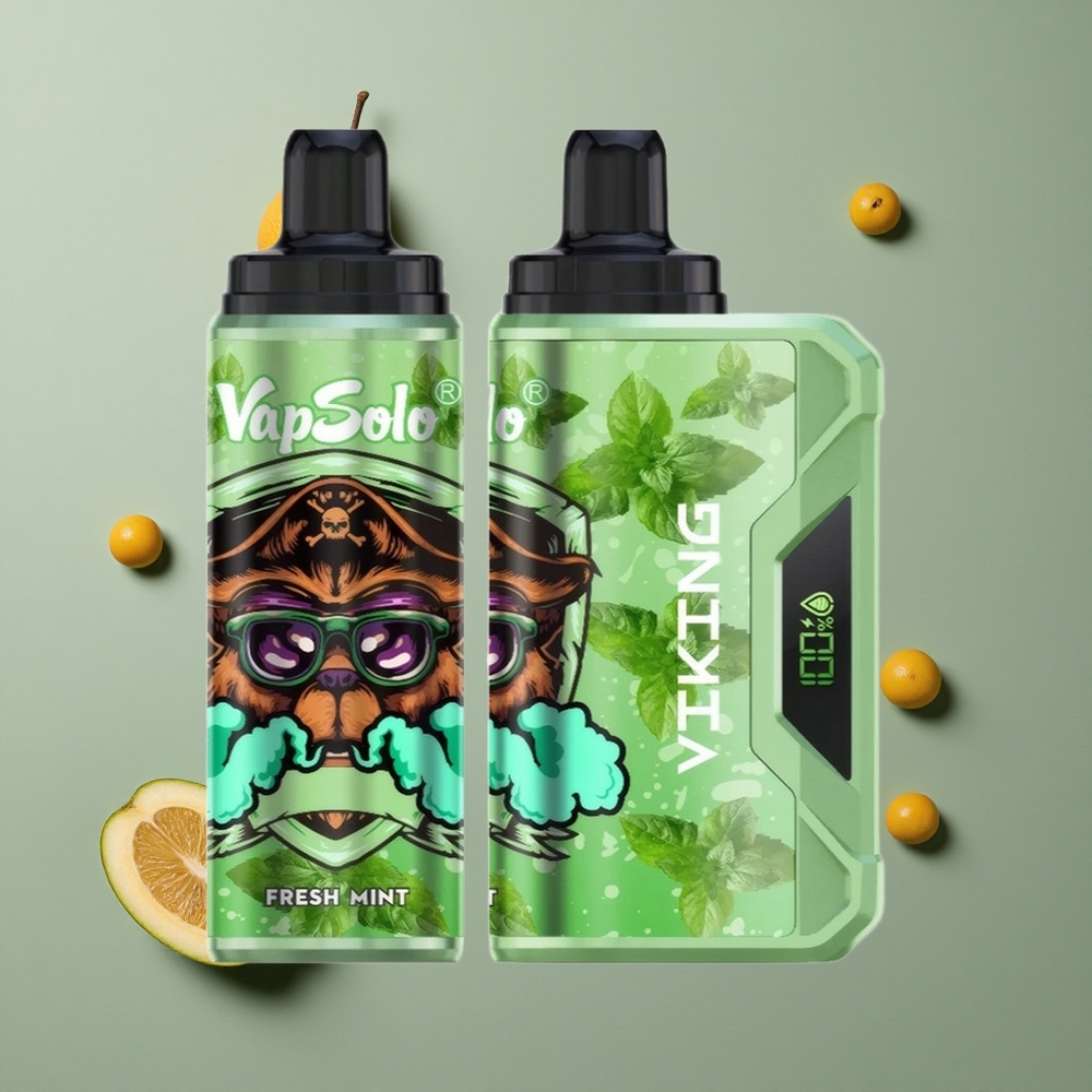 VapSolo VIKING 12000 Pufova Jednokratna Vape Svježa Meta 22ml Tekućina
