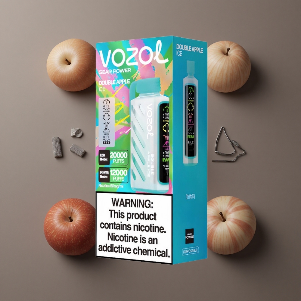 VOZOL Gear Power 20000 Puni Jednokratna Vape Dvostruka Jabuka Led Tehnologija: S.i.L.C. Tech