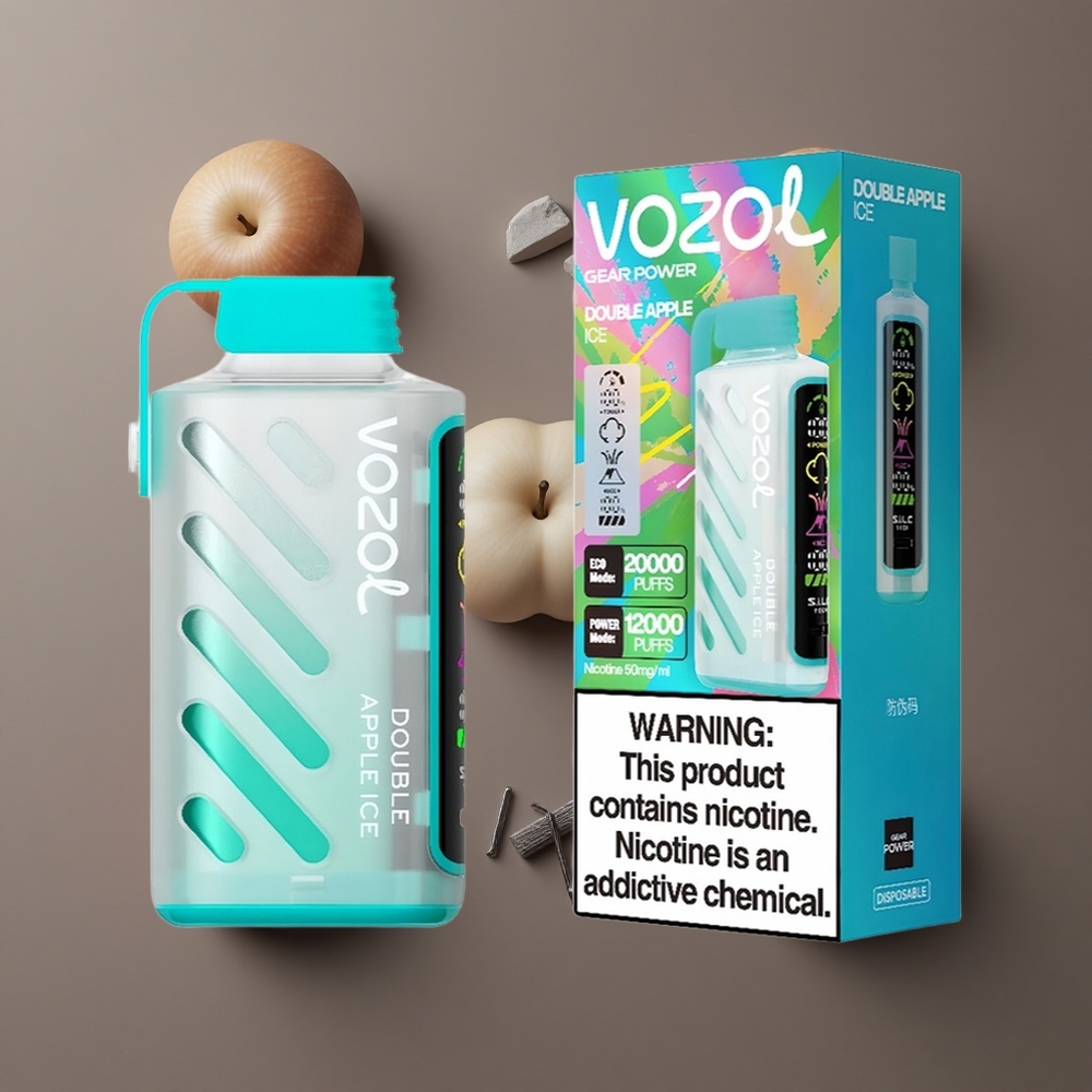 VOZOL Gear Power 20000 Puni Jednokratna Vape Dvostruka Jabuka Led Tehnologija: S.i.L.C. Tech