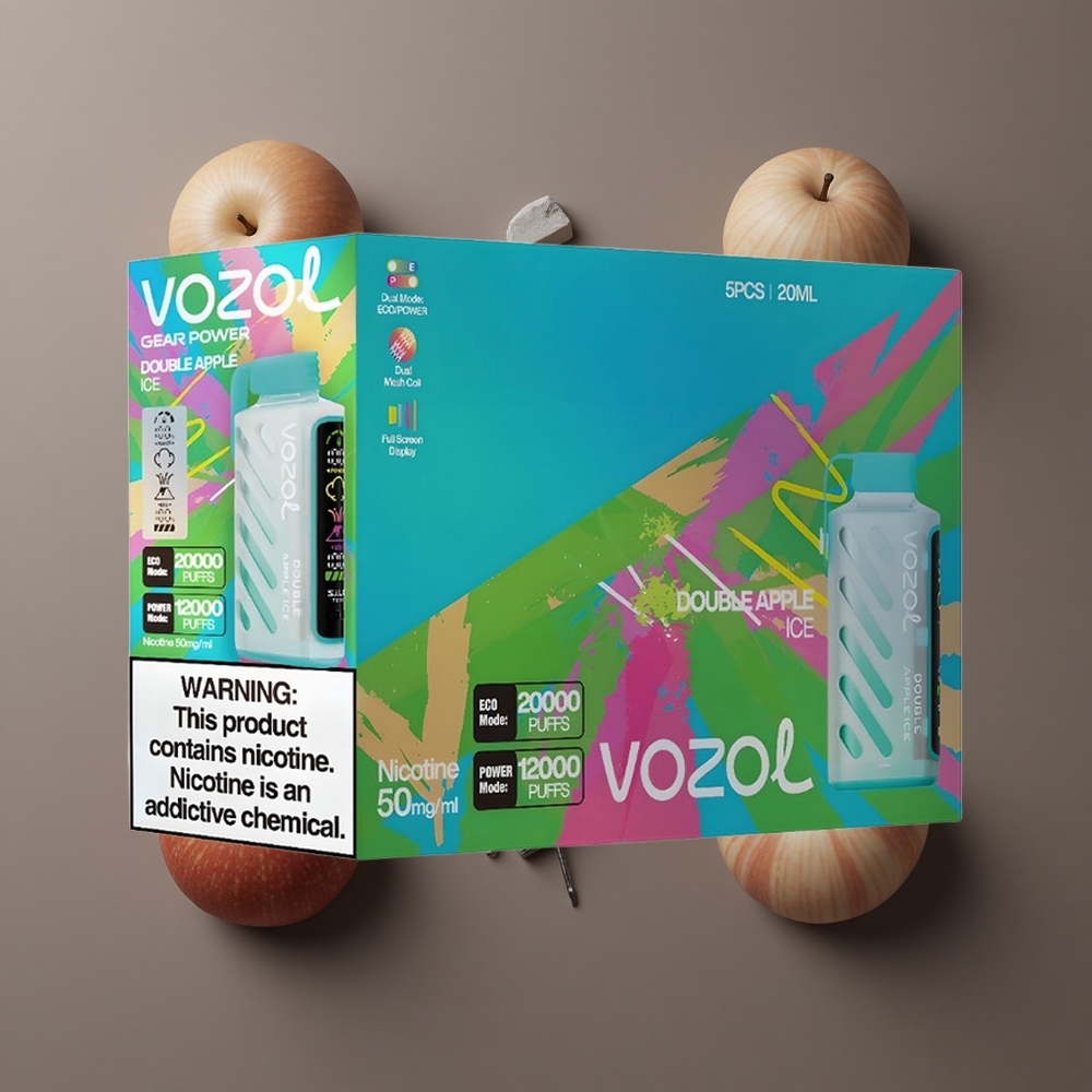 VOZOL Gear Power 20000 Puni Jednokratna Vape Dvostruka Jabuka Led Tehnologija: S.i.L.C. Tech