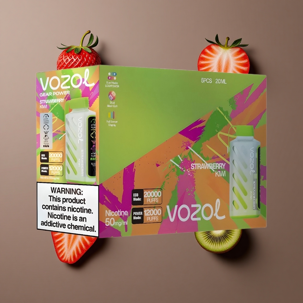 VOZOL Gear Power 20000 Pusti Dual Mesh Coil Jagoda Kivi Jednokratna Vape