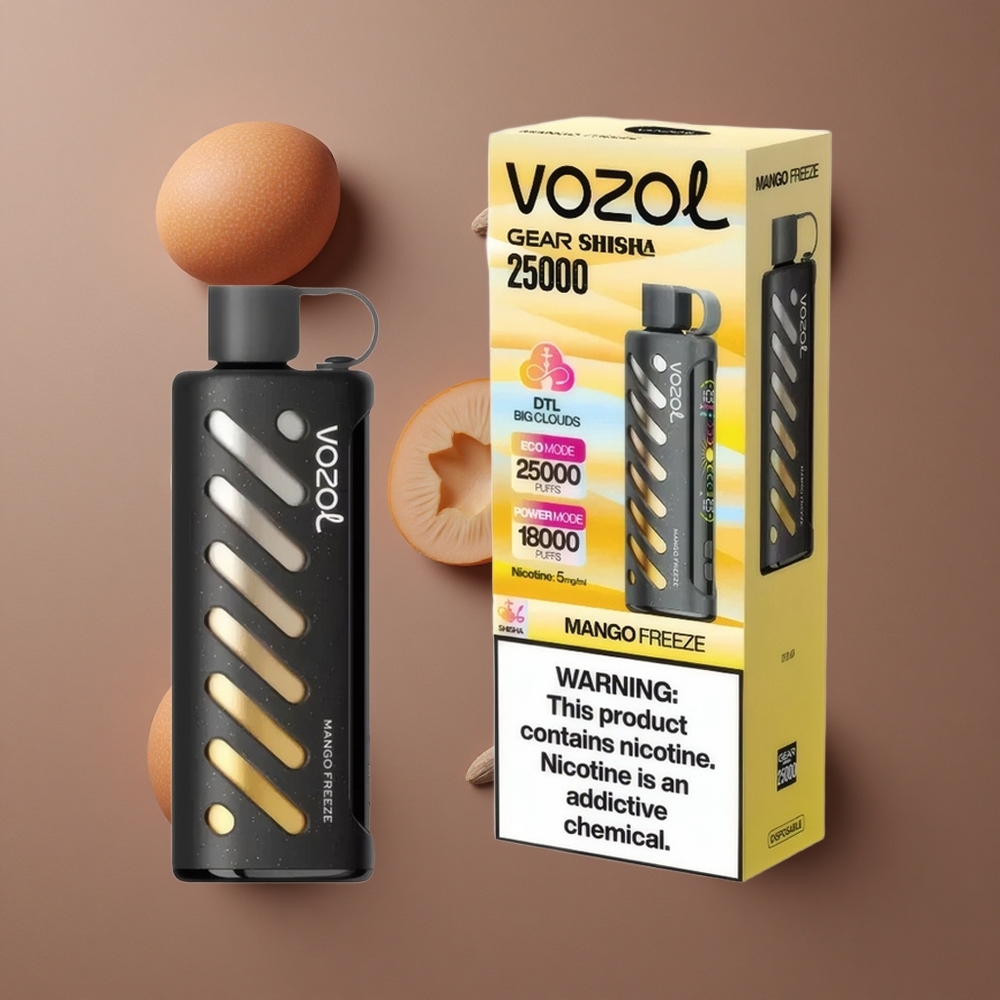 VOZOL Gear Shisha 25000 Puffova Mango Led Kombinacija Okusa Dual Mesh Dual Modes