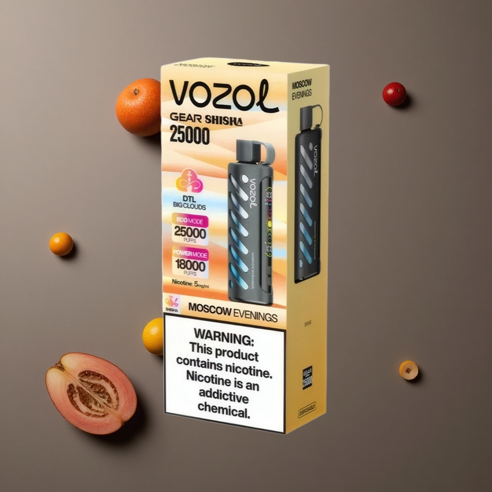 VOZOL Gear Shisha 25000 Puffova Moskovske Večeri Dual Mesh Dual Modes 5mg/ml
