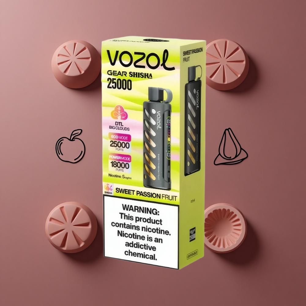 VOZOL Gear Shisha 25000 Puffs Dual Mesh Dual Modes Slatka Pasiflora
