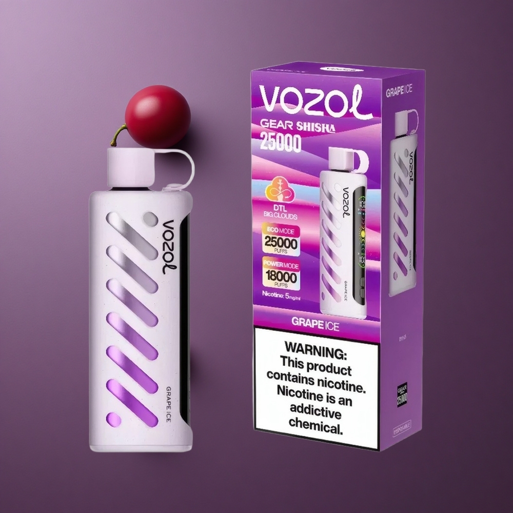 VOZOL Gear Shisha 25000 Pufova Dual Mesh Dual Modes Grožđe Led