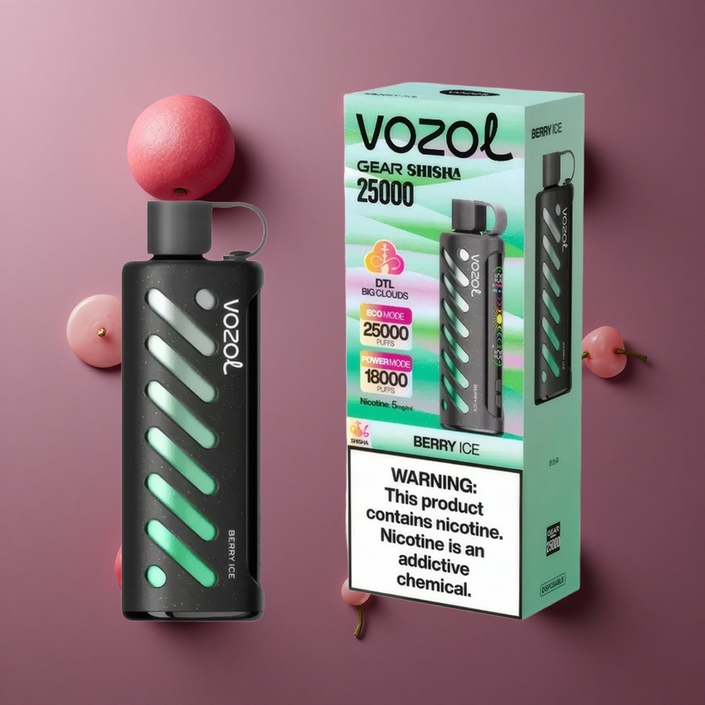 VOZOL Gear Shisha 25000 Pufova Dual Mesh Dual Modes Jagoda Led 1000mAh