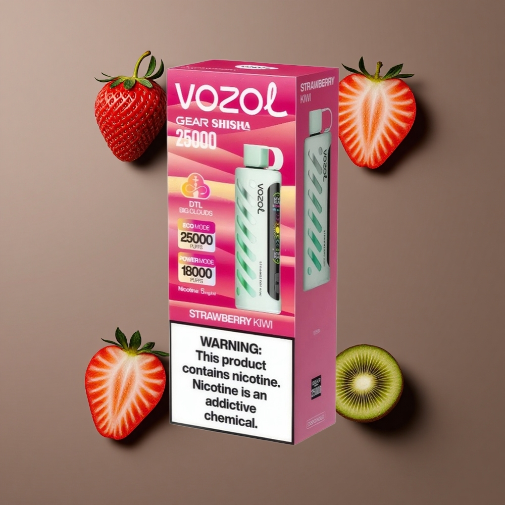 VOZOL Gear Shisha 25000 Pufova Jagoda Kivi Dual Mesh Dual Modes 5mg/ml