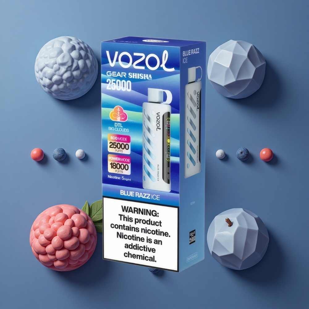 VOZOL Gear Shisha 25000 Pufova Plavi Ribiz Sladoled Dual Mesh Dual Modes 5mg/ml
