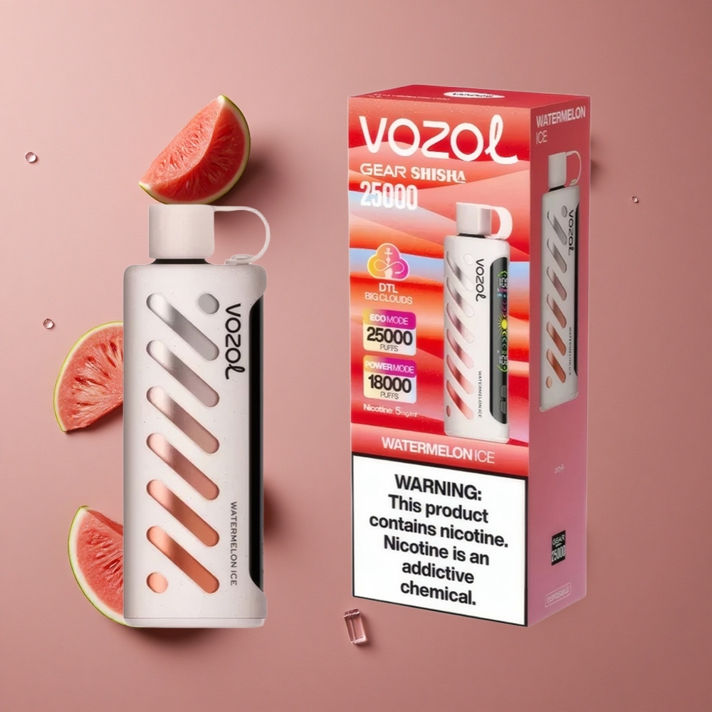 VOZOL Gear Shisha 25000 Pusta Okus Lubenica Led Pametni čip: S.i.L.C Tech