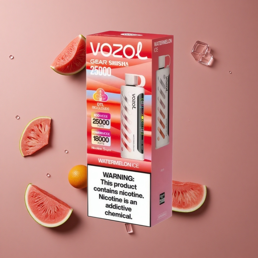 VOZOL Gear Shisha 25000 Pusta Okus Lubenica Led Pametni čip: S.i.L.C Tech