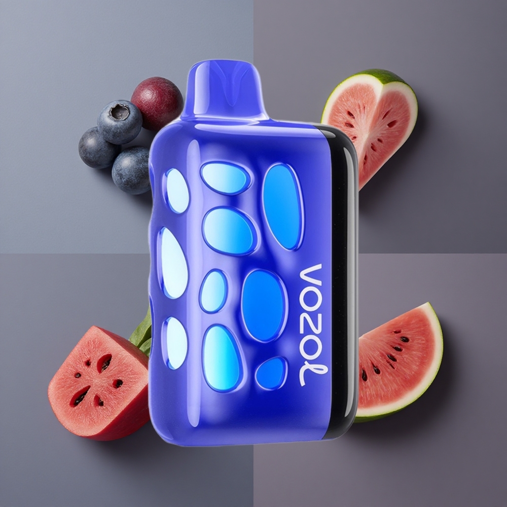 VOZOL RAVE 40000 Jednokratna Vape Borovnica Lubenica 270 stupnjeva Žarki Glow Dizajn