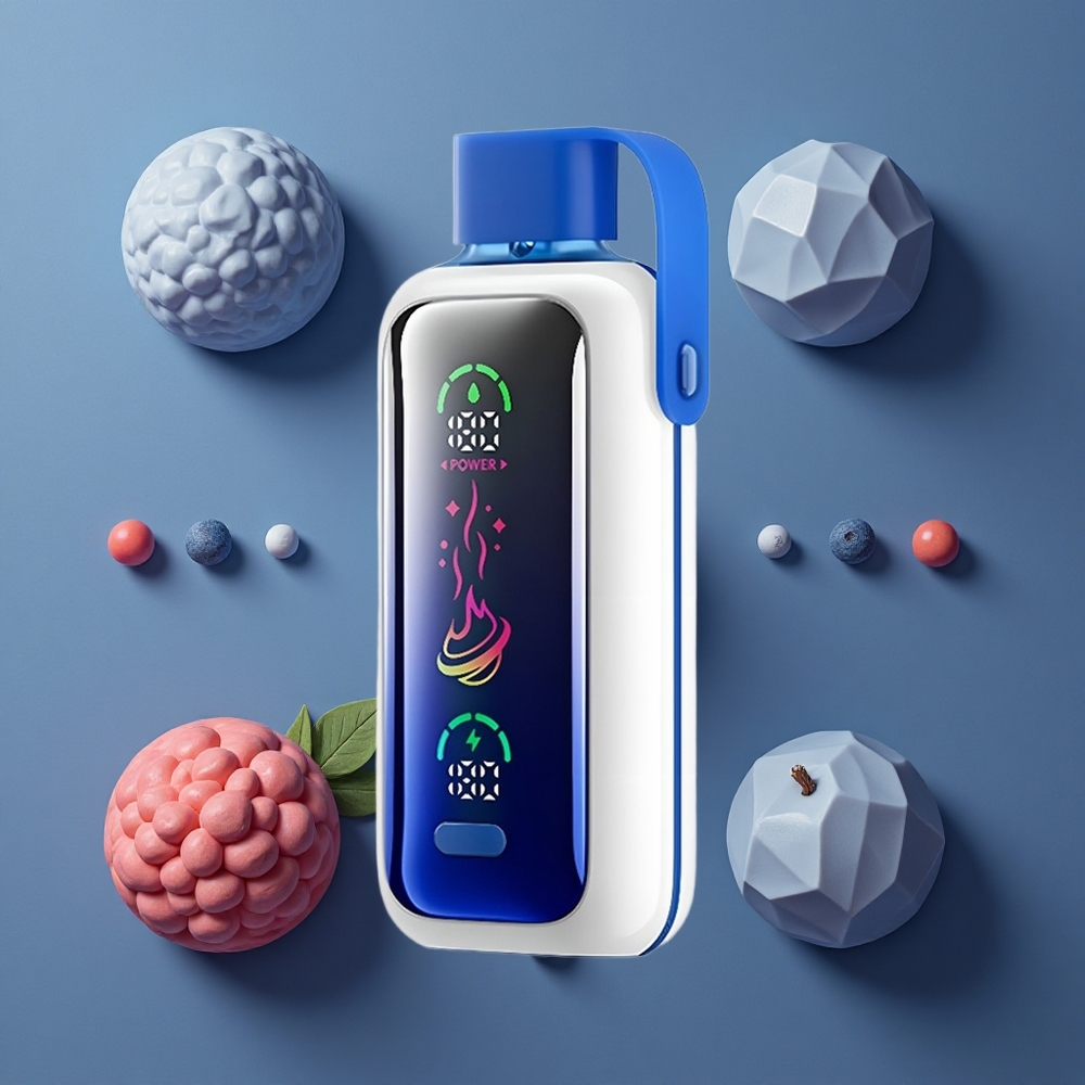 VOZOL Star 20000 Puffs Jednokratna Vape Plavi Razz Led 2.2" HD zrcalni ekran