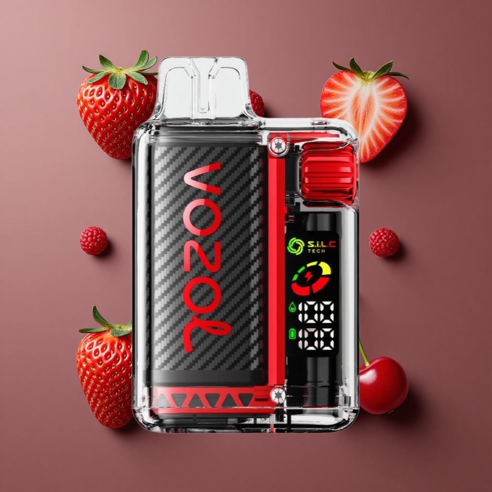 VOZOL Vista 20000 Puffs Jednokratna Vape Jagoda Malina Trešnja OLED Ekran 650mAh Baterija